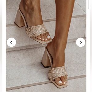 Covet CRETE Raffia Heels